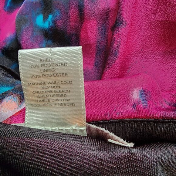 Ann Taylor Loft Dress Womens Size 6P 6 Petite Orange Purple Maxi Flowy Pullover - Picture 6 of 6